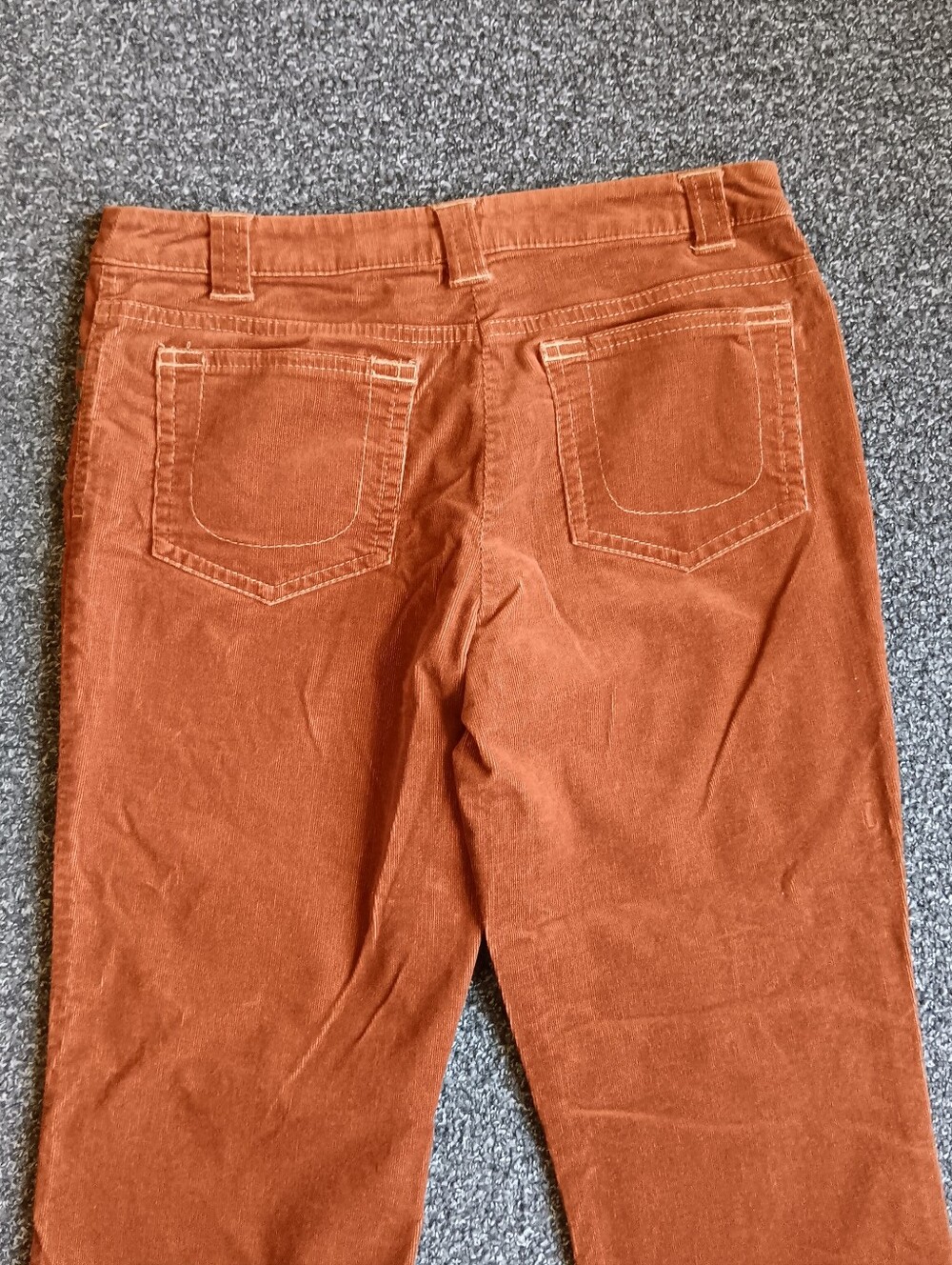 Brown Autumn Corduroy Straight Leg Bootcut Pants Tribal Womens 10, Boho Western - Picture 10 of 10